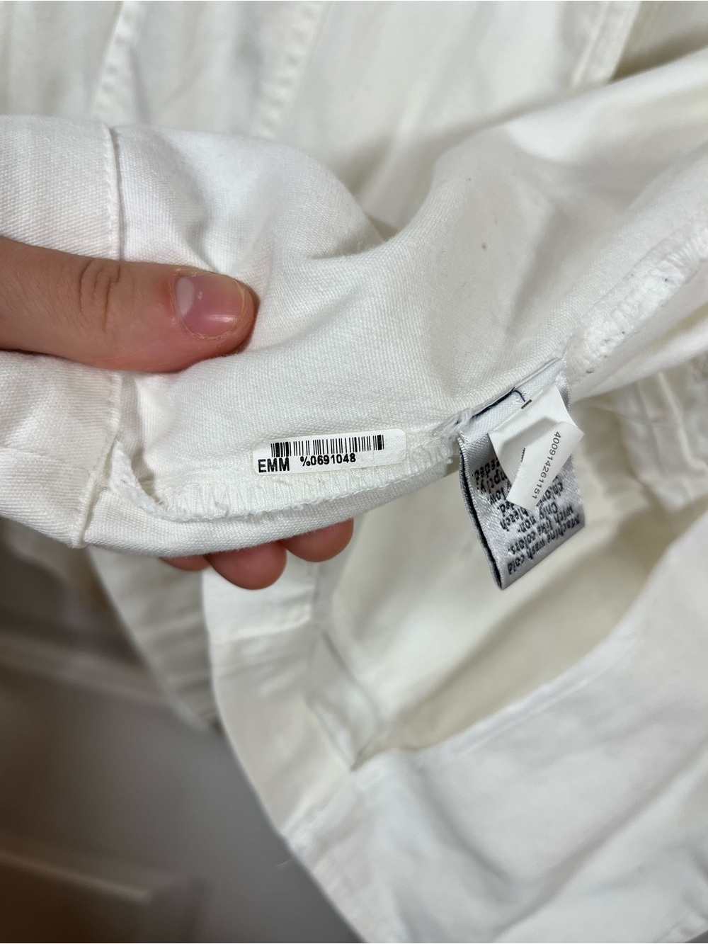 Croft & Barrow Off-White Stretch Cotton Button Up Jacket - Medium - Picture 13 of 16